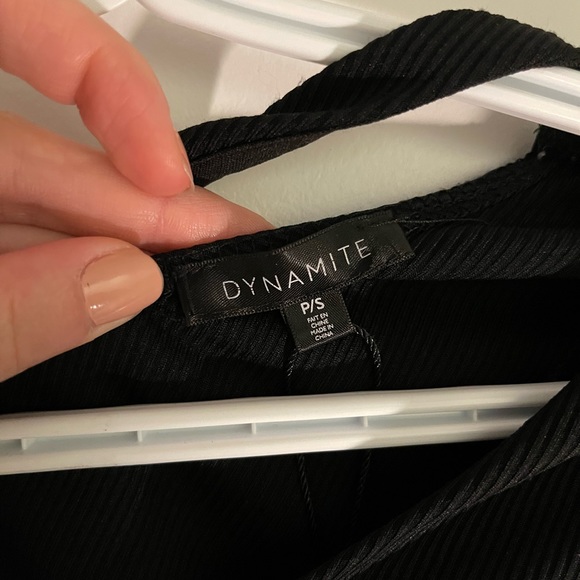 Small Black Dynamite One-shoulder Bodysuit - Picture 3 of 3